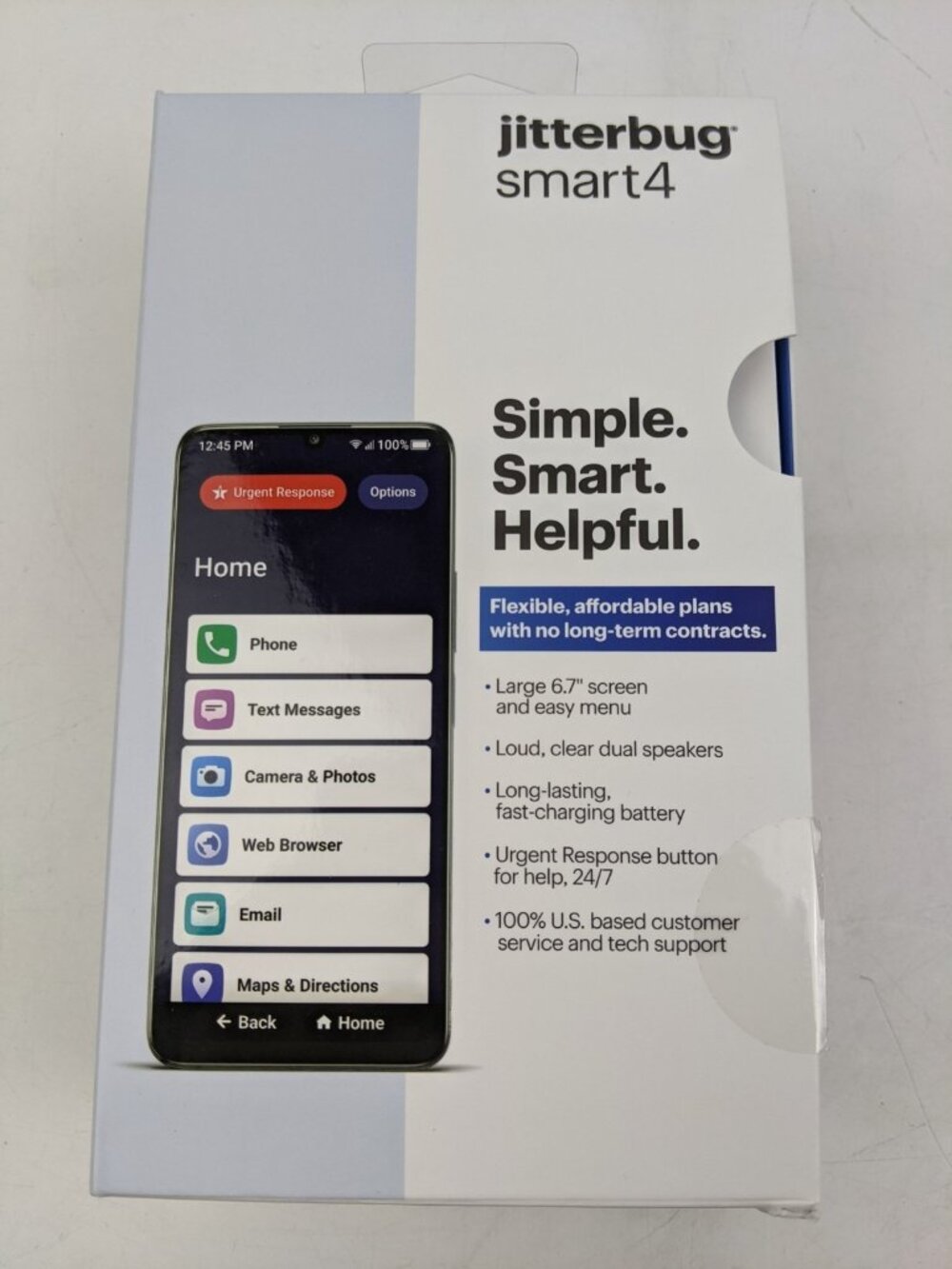 Lively Jitterbug Smart4 Smartphone for Seniors New Open Box Unused Complete